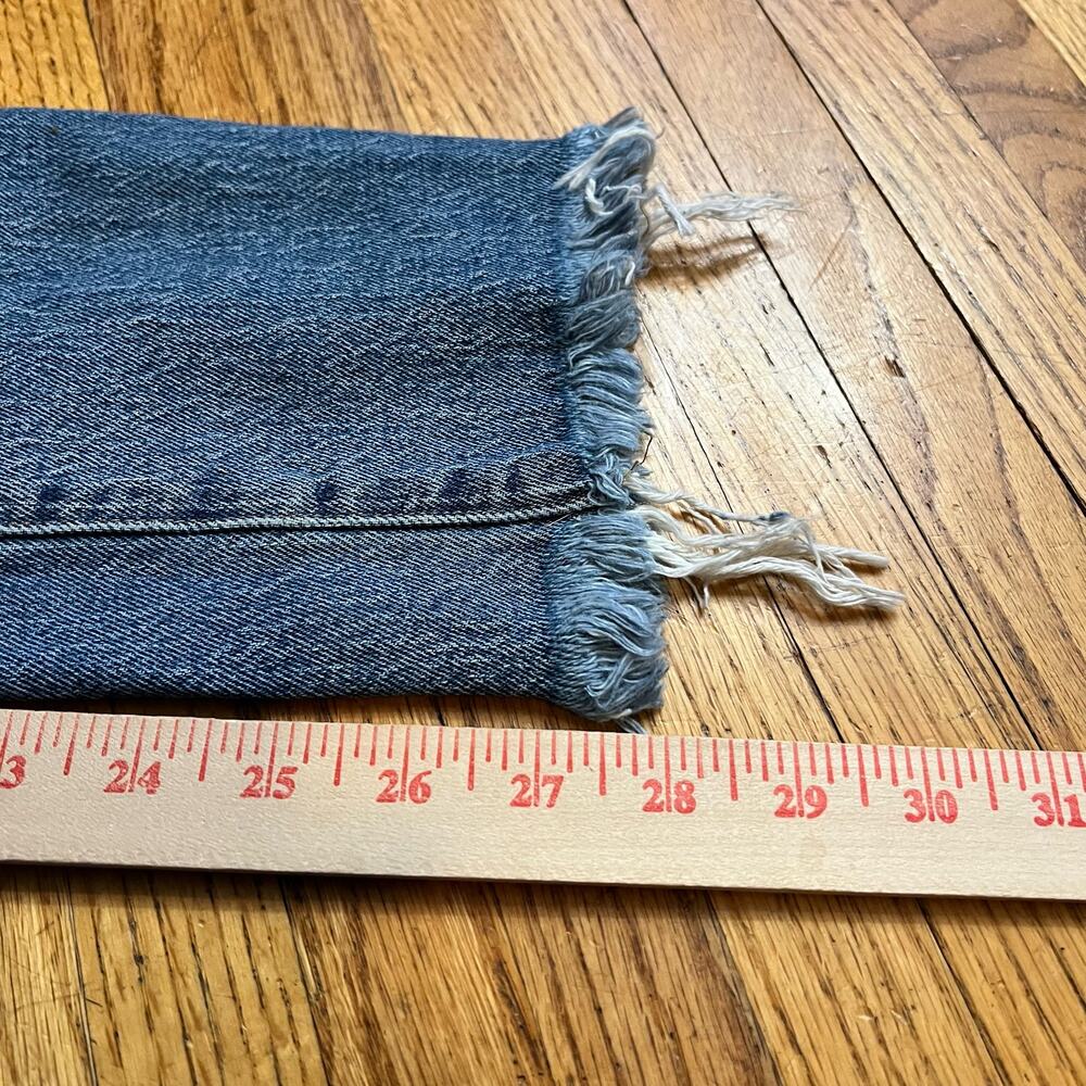 Madewell Jeans Womens 25 Perfect Vintage Blue Denim High Rise Fray Ankle - Picture 9 of 10